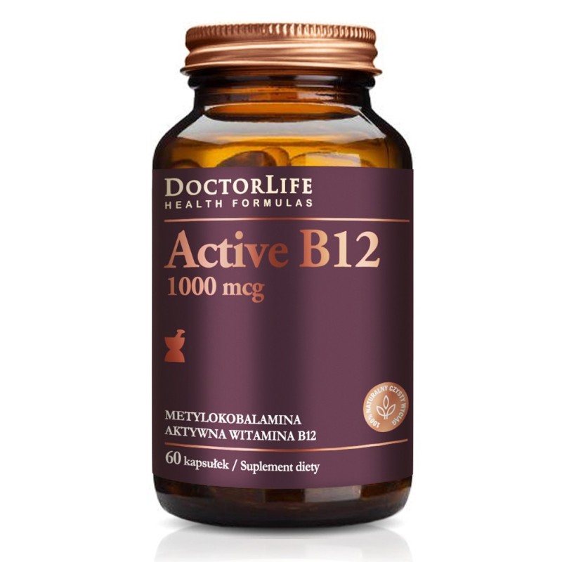 Doctor Life Active B12 1000 mcg, 60 kapsułek | Doctor Life