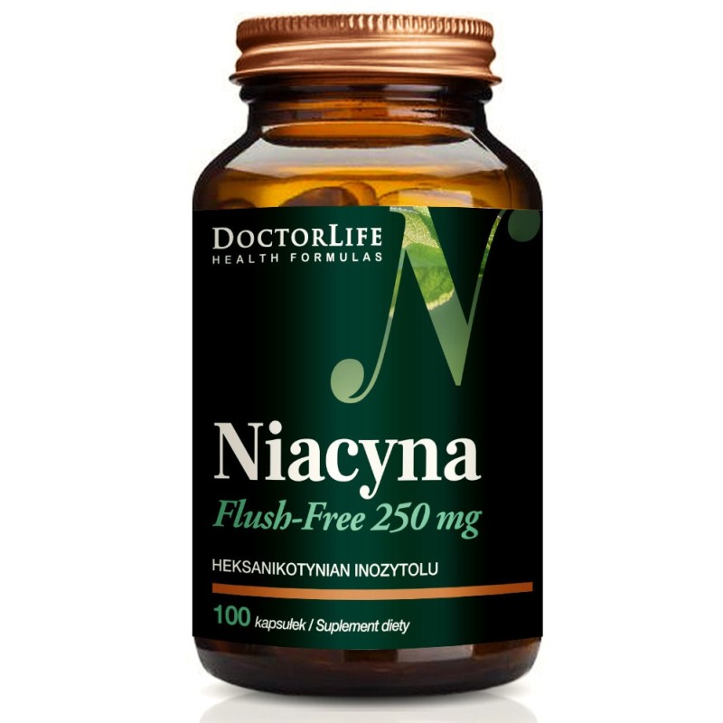 Doctor Life, Niacyna Flush-Free 250mg, 100 kapsułek | Doctor Life