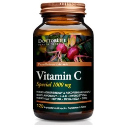 Doctor Life Vitamin C Special 1000 mg - witamina C 120 kapsułek roślinnych