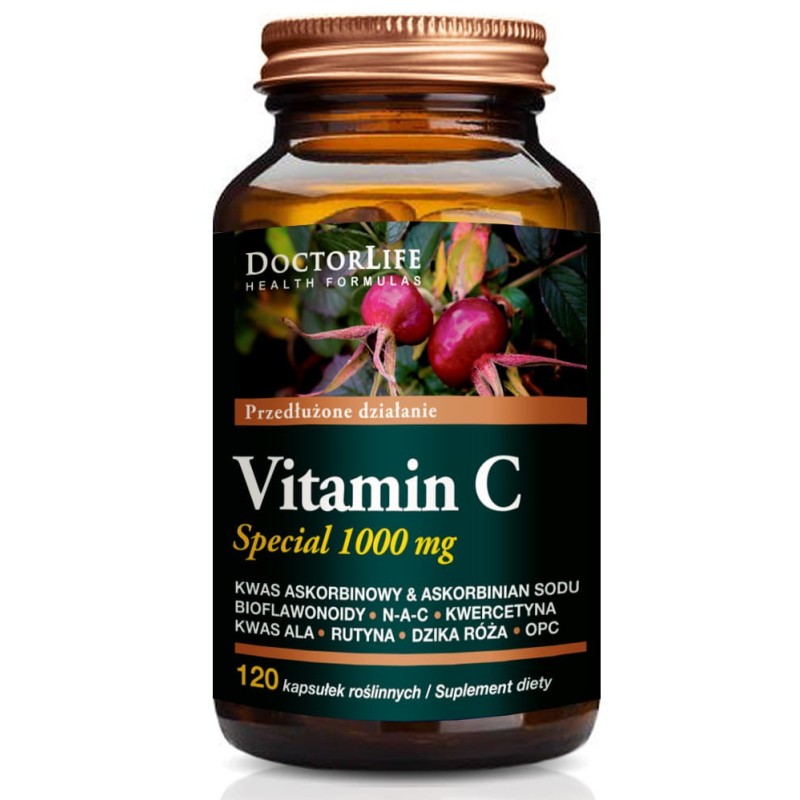 Doctor Life Vitamin C Special 1000 mg, witamina C, 120 kapsułek roślinnych