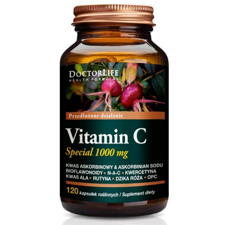 Doctor Life Vitamin C Special 1000 mg, witamina C, 120 kapsułek roślinnych