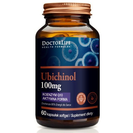 Doctor Life Ubichinol 100mg, aktywna forma koenzymu Co - Q10, 60 kapsułek | Doctor Life