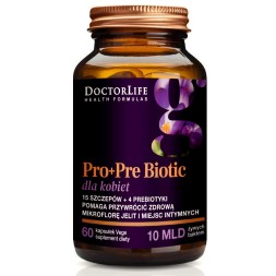 Doctor Life Pro+Pre Biotic, Probiotyk Dla Kobiet, 60 kapsułek