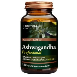 Doctor Life Ashwagandha KSM-66+ Sensoril 550mg, 120 kapsułek