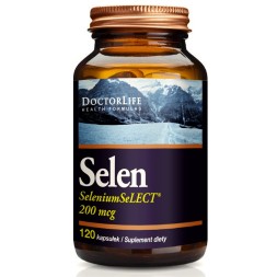 Doctor Life, Selen 200 mcg, 120 kapsułek