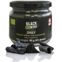 BLACK BIO DETOX 90g Węgiel drzewny wiklinowy