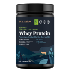 Doctor Life, Whey Protein, Premium Izolat Białka Serwatki, smak neutralny 450 g