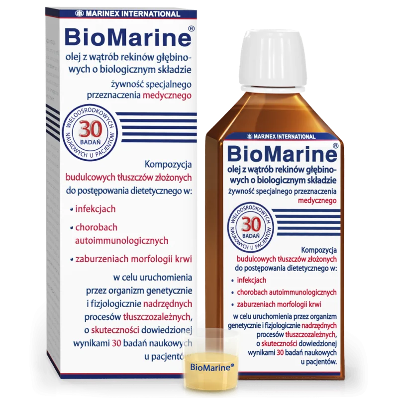 BioMarine Olej z Wątroby Rekinów Głębinowych, 100 ml | Marinex