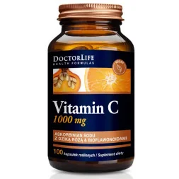 Doctor Life Vitamin C witamina C z dziką różą i bioflawonoidami 100 kapsułek