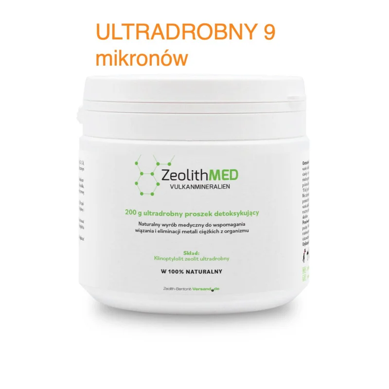 ZeolithMED ® 200g Ultradrobny 9µm na 100 dni Certyfikowany Zeolit Medyczny Mikronizowany | 