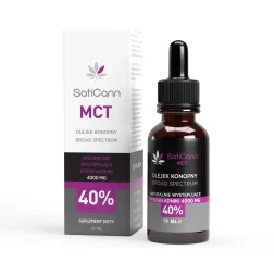 Olejek konopny SatiCann MCT 40% CBD, najwyższe dostępne stężenie – 10 ml