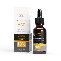 Olejek konopny SatiCann MCT 10% CBD, gwarancja stężenia – 10 ml
