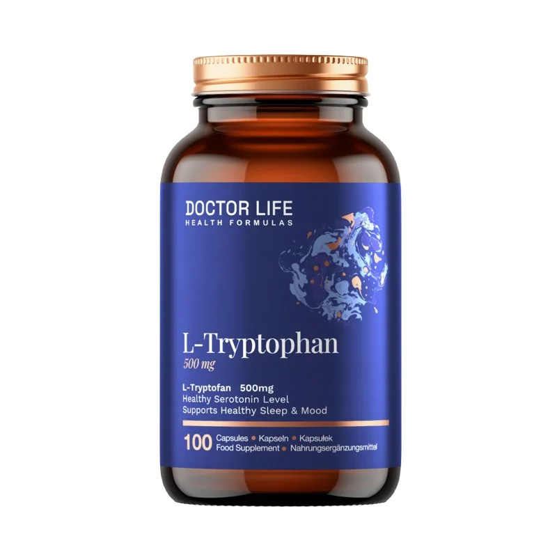 Doctor Life L-tryptophan 500mg suplement diety 100 kaps. | Doctor Life