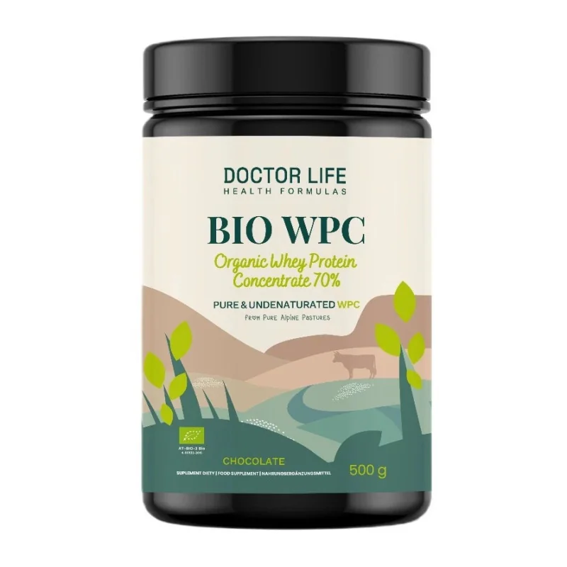 Doctor Life Whey Protein BIO WPC - Białko, smak czekoladowy 500g | Doctor Life