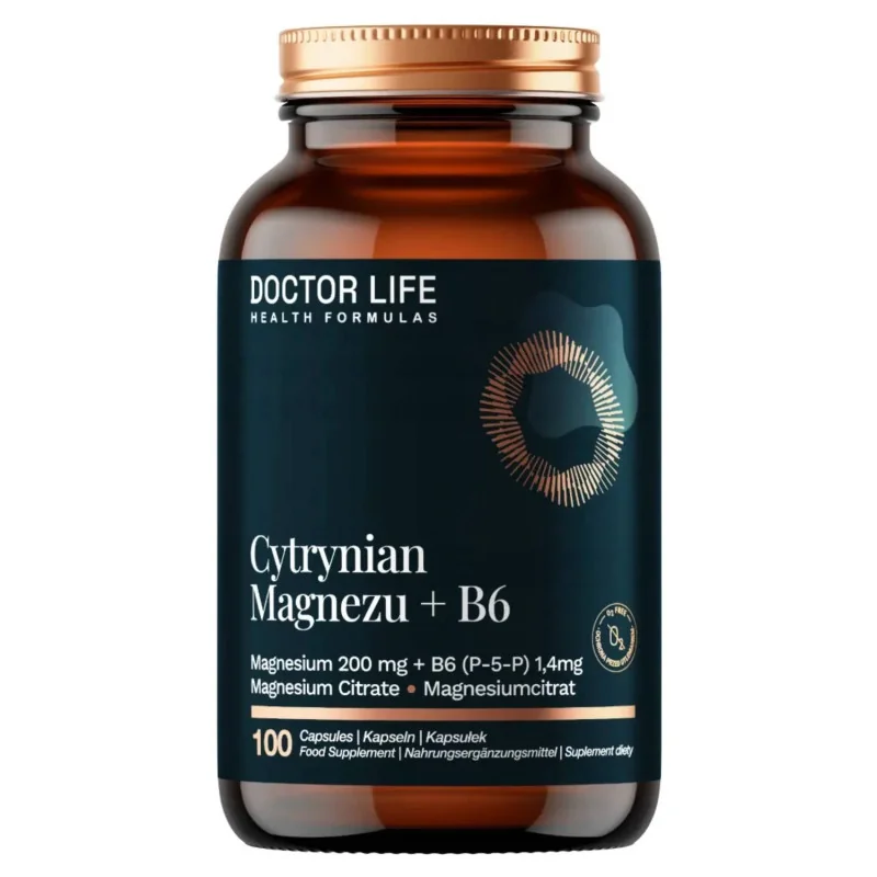 Doctor Life Cytrynian Magnezu + B6, 100 kaps. | Doctor Life