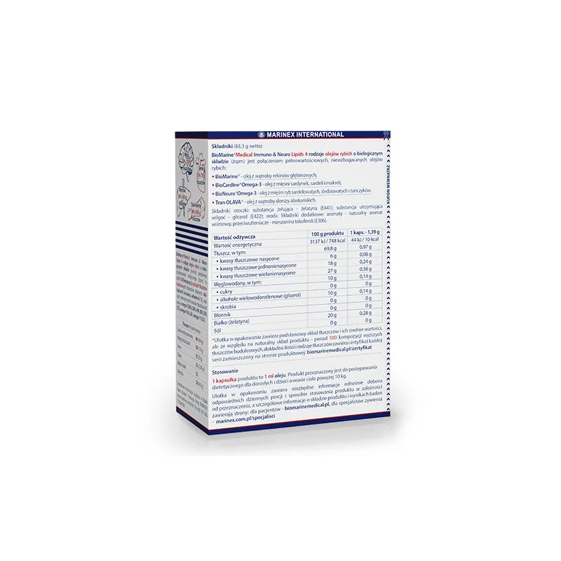 BioMarine Medical Immuno & Neuro Lipids 60 kapsułek | Marinex