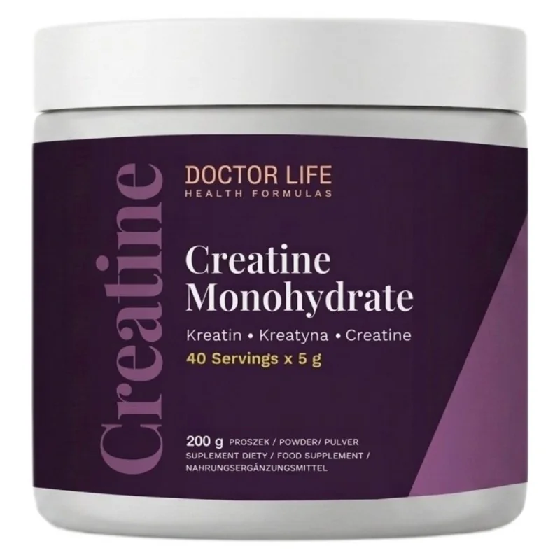 Doctor Life Creatine Monohydrate kreatyna w proszku 200g | Doctor Life