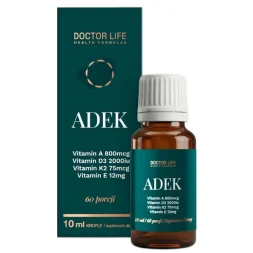 Doctor Life ADEK 10 ml Krople witamin witaminy A, D3 (2000 IU), E, K2 MK7 60 porcji